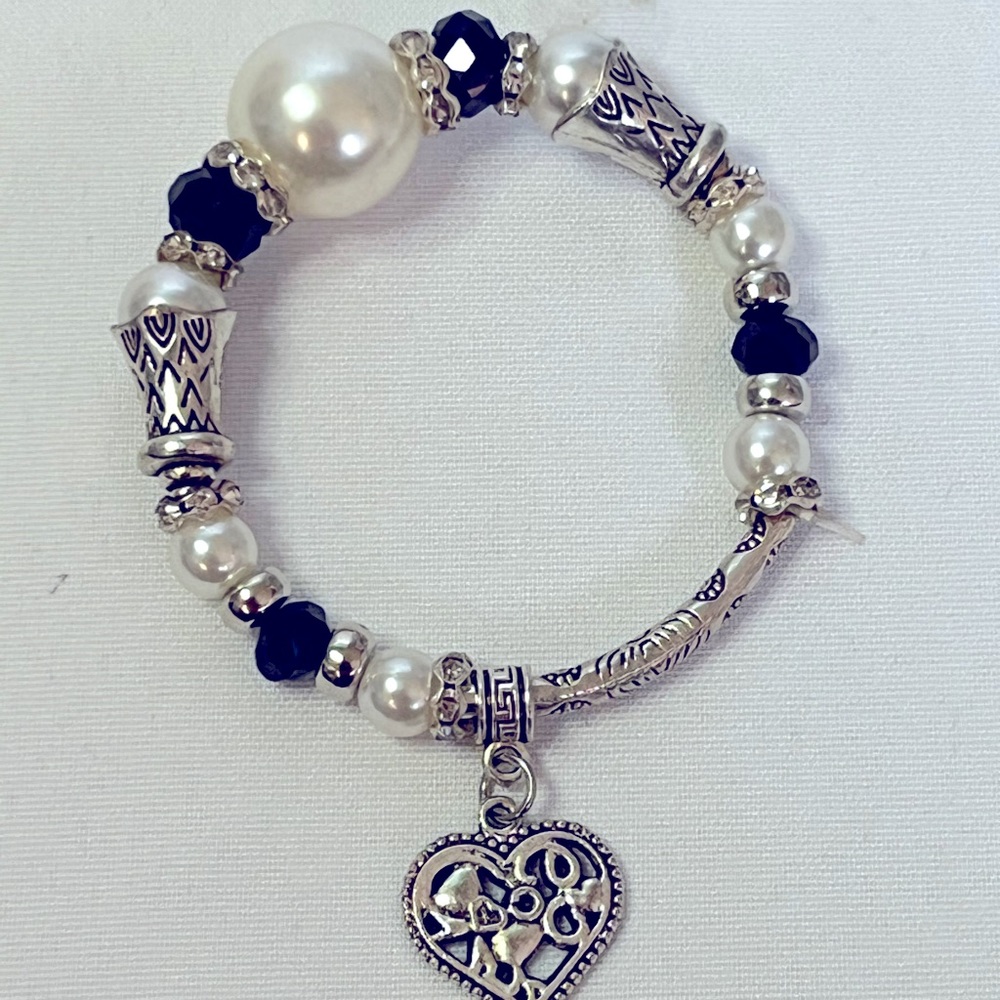 Silver Beaded Bracelet